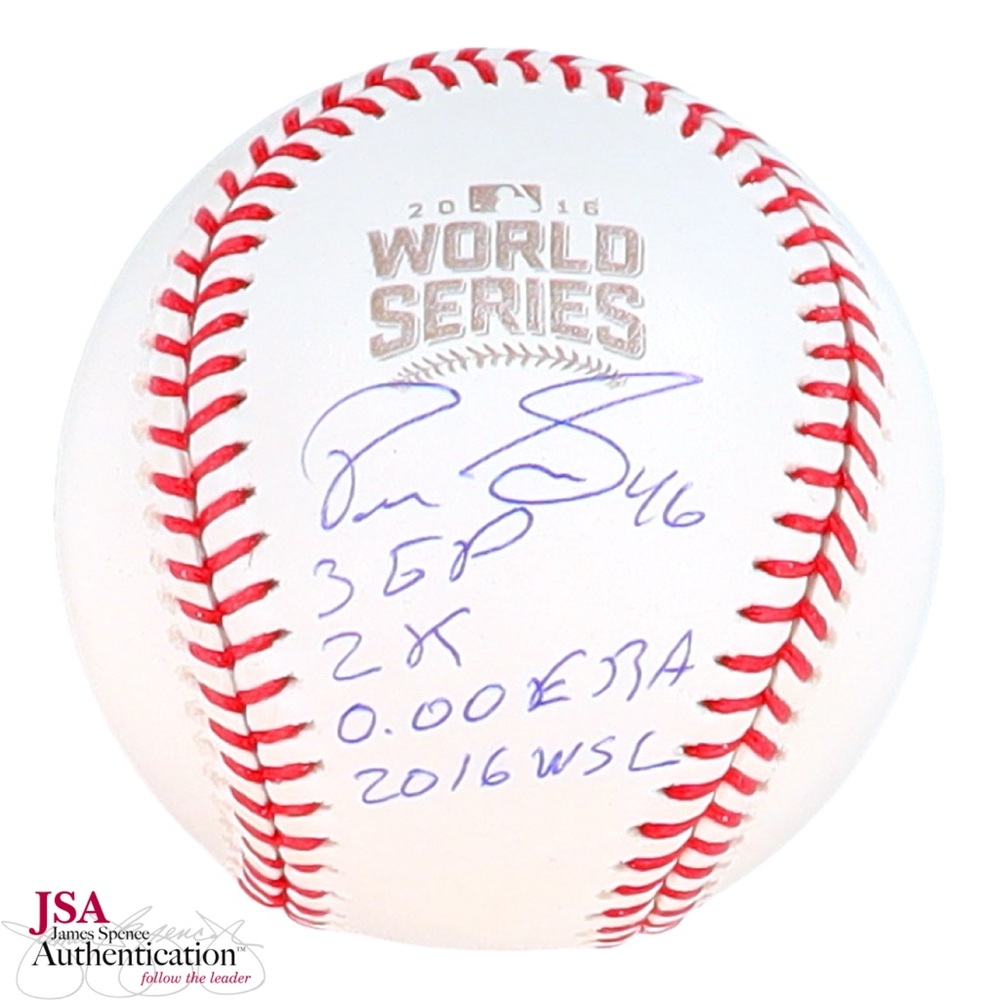 Pedro Strop Chicago Cubs Signed 2016 World Series Baseball Autograph inscribed